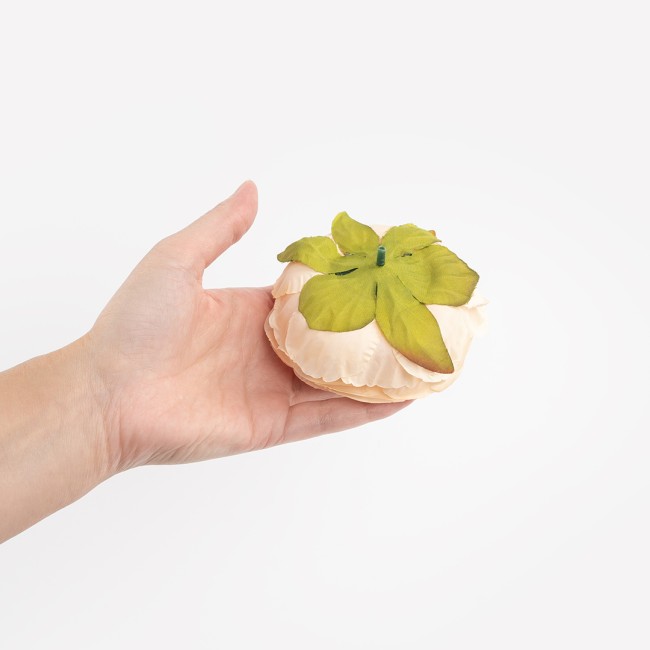 Пионовидная роза (бутон), искусственная, Кремовый, 9 см, 3 шт. в упак.