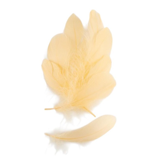 Перья Персиковые 8-13 см, 30 шт.