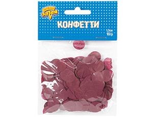 Конфетти Круги тишью Бордовые 1,5см 10грG