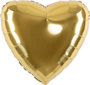 Fm (18''/45 см) /СЕРДЦЕ Металлик Gold, 1 шт.