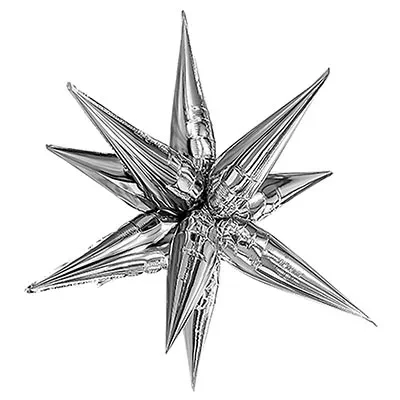 Ag (26"/66 см) 3D ЗВЕЗДА Составная Silver, 1 шт.