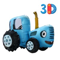 Fa 3D (28"/71 см) Фигура, Синий Трактор, 1 шт. в уп.
