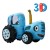 Fa 3D (28''/71 см) Фигура, Синий Трактор, 1 шт. в уп.