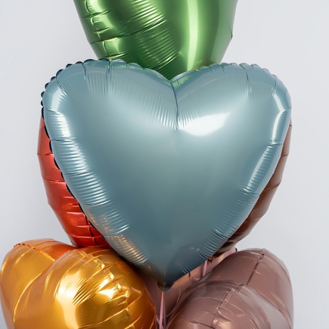 Ag (19''/48 см) Сердце, Утренний туман, Бохо, 1 шт.