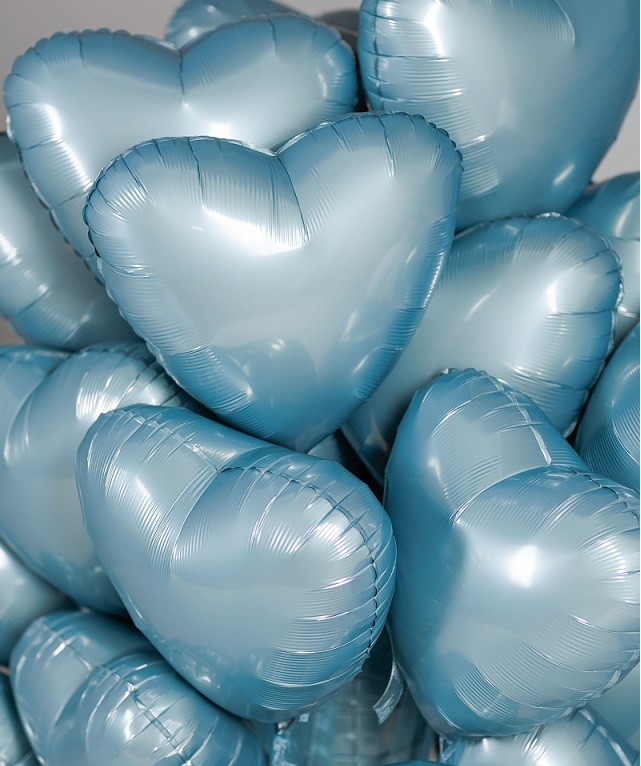 Ag (19''/48 см) Сердце, Утренний туман, Бохо, 1 шт.