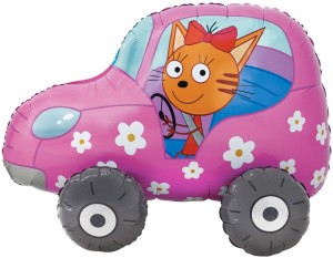 Fa 3D (29''/74 см) Фигура, Три Кота, Карамелька в машинке, 1 шт. в уп.