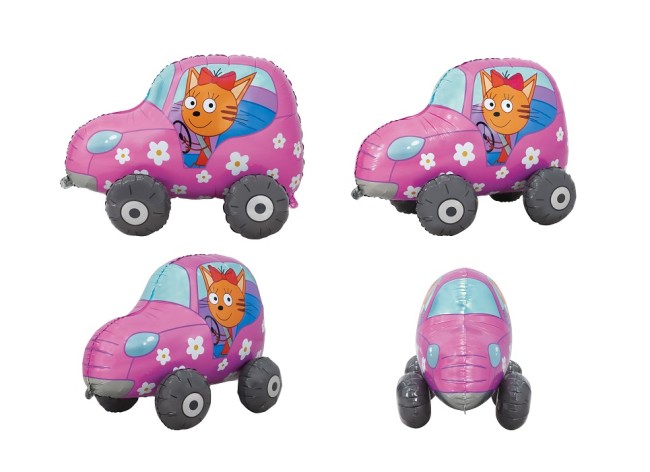 Fa 3D (29''/74 см) Фигура, Три Кота, Карамелька в машинке, 1 шт. в уп.