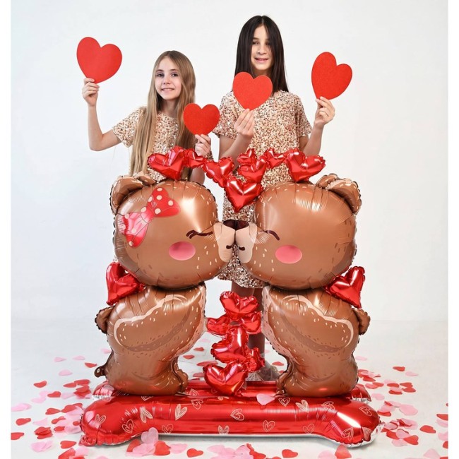 Вз (59''/150 см) ФИГУРА AIR Мишки целующиеся, 1 шт. в уп.