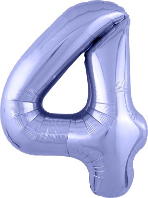 Ag (40&quot;/102 см) Цифра, 4, Slim, Пастельный фиолетовый, 1 шт. в уп.