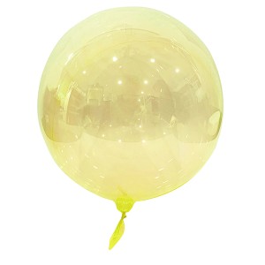 Y (18&quot;/46 см) Сфера 3D, Deco Bubble, Жёлтый, Кристалл, 1 шт.