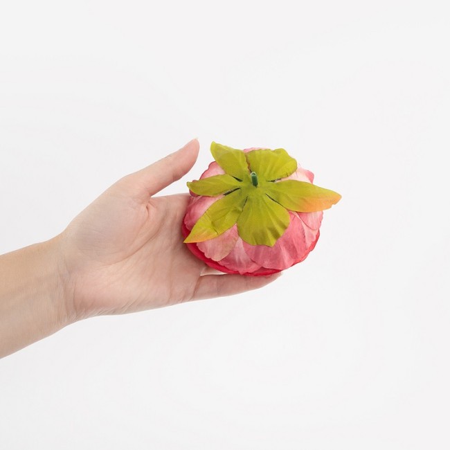 Пионовидная роза (бутон), искусственная, Ярко-розовый, 9 см, 3 шт. в упак.