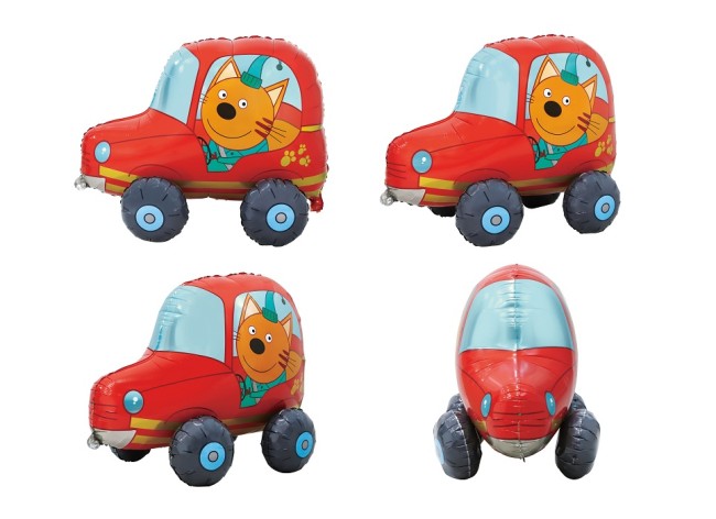 Fa 3D (29''/74 см) Фигура, Три Кота, Компот в машинке, 1 шт. в уп.