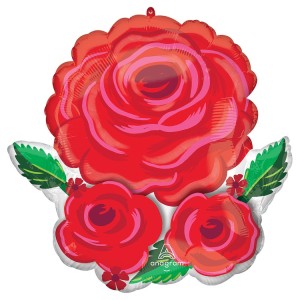 Аn (26''/66 см) ФИГУРА Розы алое сияние сатин, 1 шт. в уп.