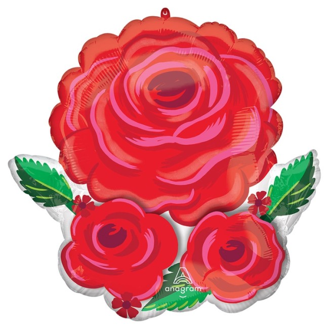 Аn (26''/66 см) ФИГУРА Розы алое сияние сатин, 1 шт. в уп.