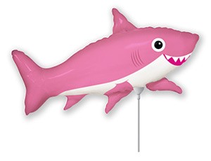 Fm (16&quot;/41 см) Мини-фигура, Акула веселая розовая, 5 шт.