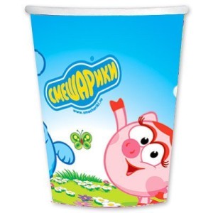 Стакан бум. Смешарики 250мл. 8шт/A