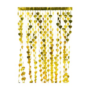 Занавес " Сердца " Золото 2 м*1 м, 1 шт. Занавес " Сердца " Золото 2 м*1 м, 1 шт.