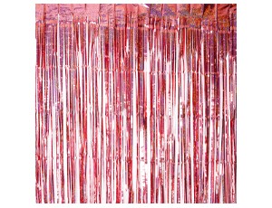 Занавес фольг розовое золото голография, 1х2м\G