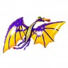 Gr (39"/99 см) Фигура, Дракон фиолетовый, 1 шт.
