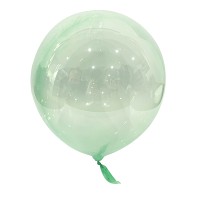 Y (18"/46 см) Сфера 3D, Deco Bubble, Зелёный, Кристалл, 1 шт.