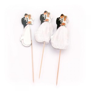 Q Палочки декоративные Жених и Невеста, 6 шт.