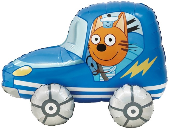 Fa 3D (29''/74 см) Фигура, Три Кота, Коржик в машинке, 1 шт. в уп.