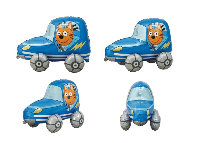 Fa 3D (29''/74 см) Фигура, Три Кота, Коржик в машинке, 1 шт. в уп.