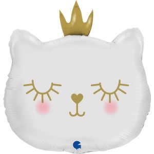 Gr (21''/53 см) Фигура, Котенок Принцесса, Белый, 1 шт.