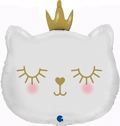 Gr (21''/53 см) Фигура, Котенок Принцесса, Белый, 1 шт.