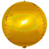 Вх (24"/60 см) Сфера 3D Золото голография, 1 шт.