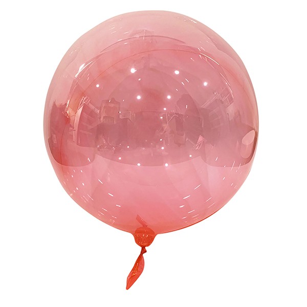 Y (18"/46 см) Сфера 3D, Deco Bubble, Красный, Кристалл, 1 шт.