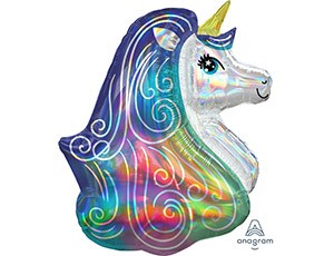 An (30''/76 см) /Единорог переливы перламутр, 1 шт.