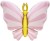 Fa (34''/86 см) Фигура, Изящная бабочка, Розовый, Сатин, 1 шт.