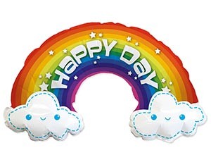 Fm (39"/99 см) ФИГУРА HAPPY DAY Радуга в облаках, 1 шт.