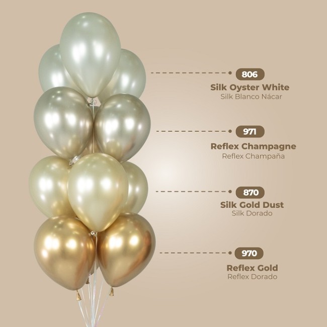 Sp (12''/30 см) Reflex, Зеркальный блеск, Золото (970), хром, 12 шт.