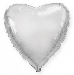 Fm (18''/45 см) /СЕРДЦЕ Металлик Silver, 1 шт.