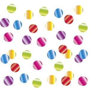Конфетти "Круги ассорти" фольгированные, 10 мм, 500 гр.