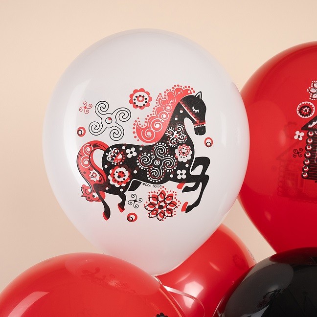 Дб (12''/30 см) Русские мотивы, Ассорти, пастель, 1 ст, 25 шт.