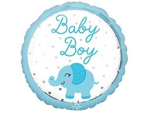 Аn (18"/46 см) BABY BOY Слоник голубой S40, 1шт.