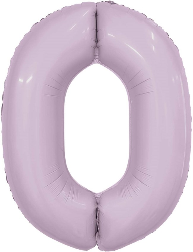 Ag (40''/102 см) Цифра, 0, Slim, Орхидея, в упаковке 1 шт.