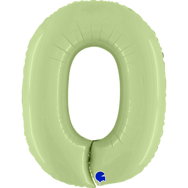 Gr (40''/102 см) Цифра, 0, Оливковый, Сатин, 1 шт.