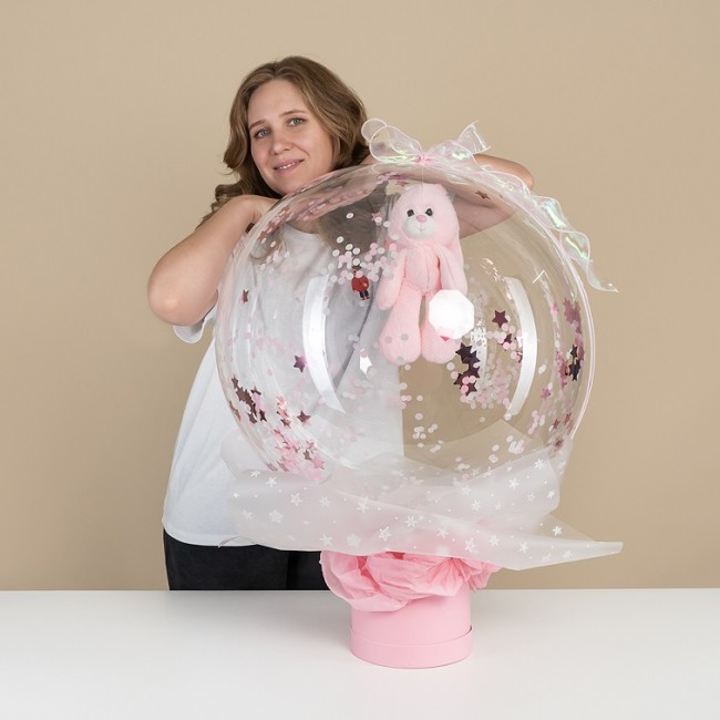 СБ (30''/76 см) Сфера, Deco Bubble, Широкий клапан, Прозрачный, Кристалл, 1 шт.