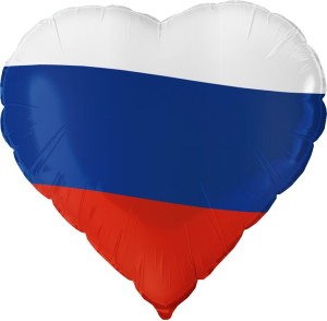 Fa (18''/46 см) Сердце, Триколор, 1 шт. в уп.