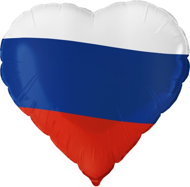 Fa (18''/46 см) Сердце, Триколор, 1 шт. в уп.