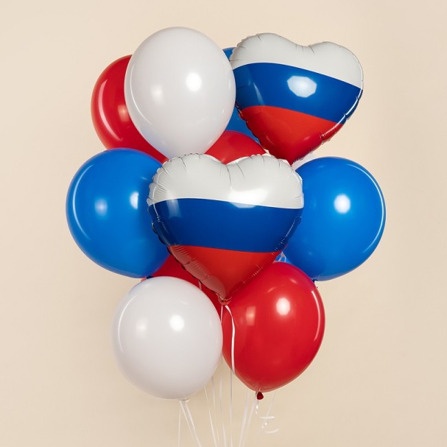 Fa (18''/46 см) Сердце, Триколор, 1 шт. в уп.